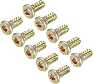 M8x16mm Furniture Screws Hex Socket Machine Screws Zinc Plated Fastener Bolts Full Thread Carbon Steel 10pcs
