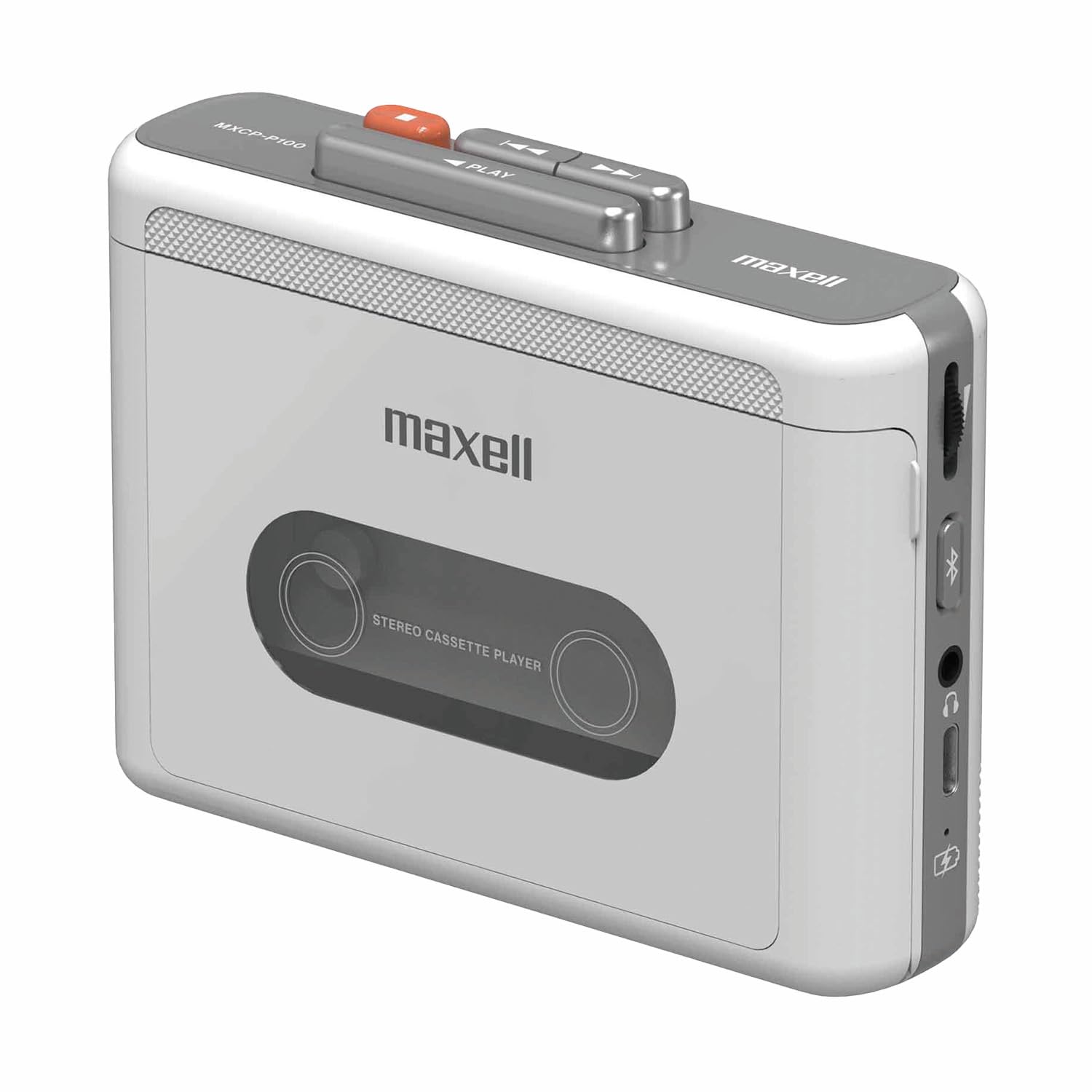 Maxell Wireless Bluetooth Cassette Player, USB-C Fast Charge | Play cassette tap
