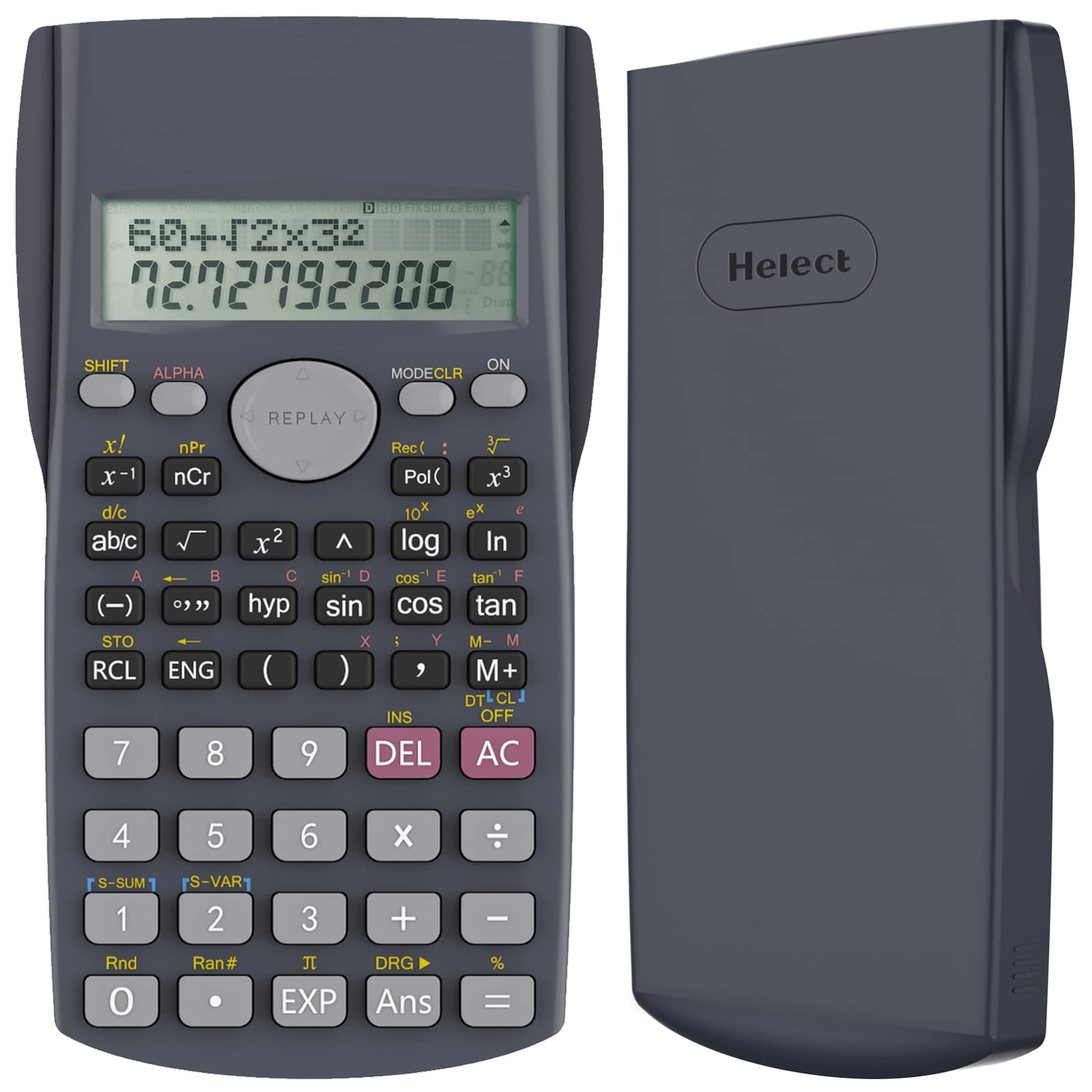 Helect 2-Line Engineering Scientific Calculator, Suitable for School and Busines