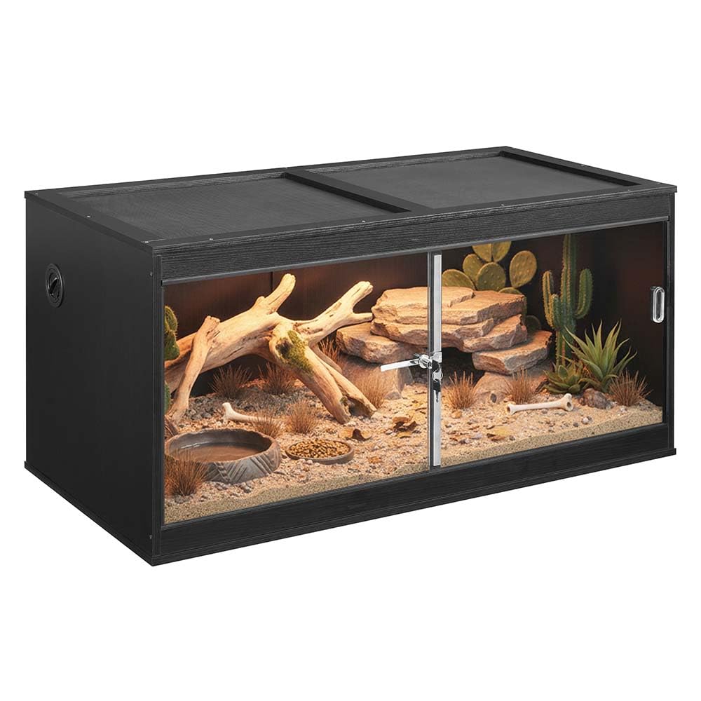 unipaws 50 Gallon Reptile Tank, Front Opening Reptile Enclosure Terrarium | Terr