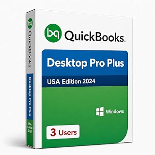 QB Desktop Pro 2024 for Windows PC, USA Edition, 3-User License, Accounting, Invoicing and Financial Reporting Software