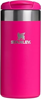 Stanley 1913 Aerolight Transit Travel Mug 0.35L - Keeps 4 Hours Hot - 6 Hours Cold - Dishwasher Safe - Leakproof - Car Cup Holder Compatible - Insulated Coffee Cup - Pink Vibes