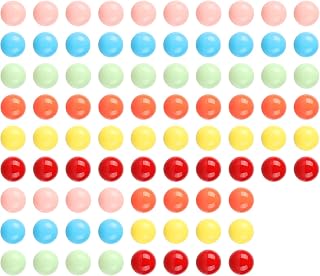 Laviesto 12mm Game Replacement Marbles Balls,84pcs Solid Color Acrylic Balls for Chinese Checkers,Board Game,Rainbow Bead,Color Sorting Marble Games, DIY Craft(6 Colors)