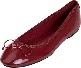 Feversole Women's Classic Ballet Flats, Tread Sole, Shiny Sequins, Elegant