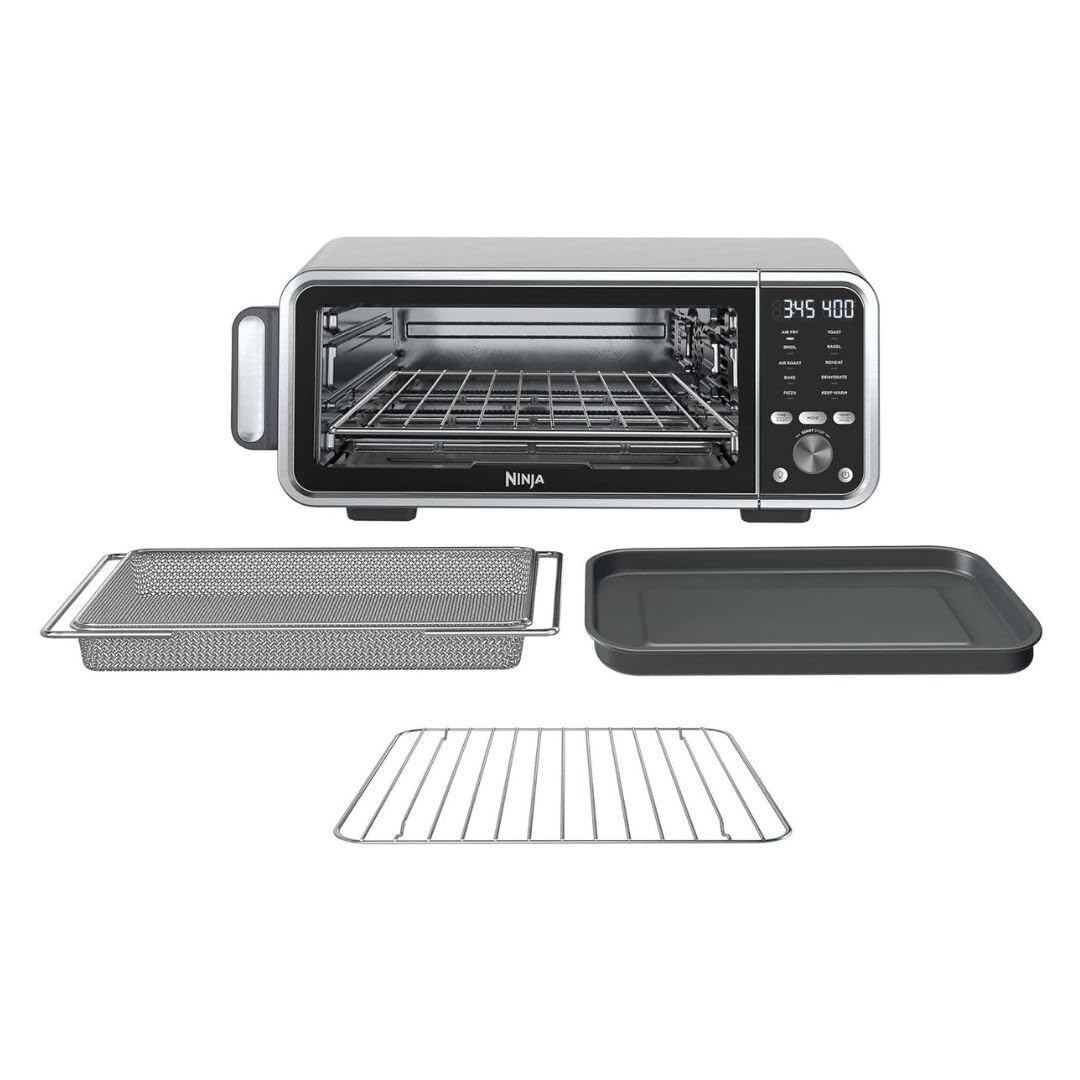 Ninja FT405CO 10-in-1 Digital Air Fry Oven with Extra Large Capacity, Flip Up an