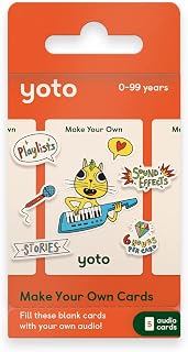 YOTO Make Your Own Cards - 5 Blank Audio Cards for Kids, All Ages | Record your own stories, music, podcasts, birthday, messages | 5 blank cards for Yoto Player and Mini | creative gift