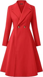 CURLBIUTY Womens Double Breasted Pea Winter Jacket