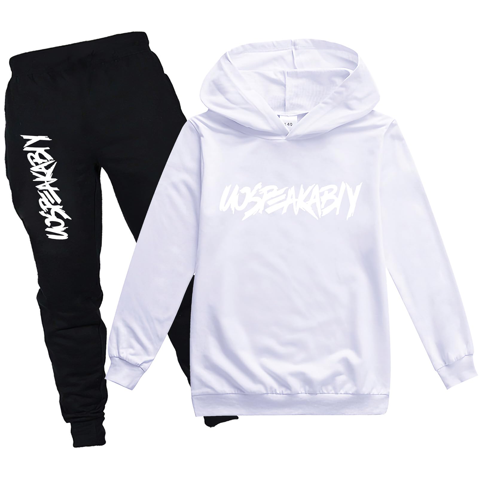 amropi Boy's Winter Tracksuit Pullover Hoodie Jogging Pants Set 2 Pieces Sweatsu