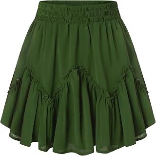 Scarlet Darkness Womens Ruffle Mini Skirt High Waist Mini Skirt Renaissance Pirate Mini Skirt