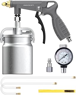 InoKraft Undercoating Spray Gun Kit with Suction Feed Cup | 360° Flexible Wand & Straight Hose, for Truck Bed Liner, Underseal, Rubberized Undercoating & Rust Proofing