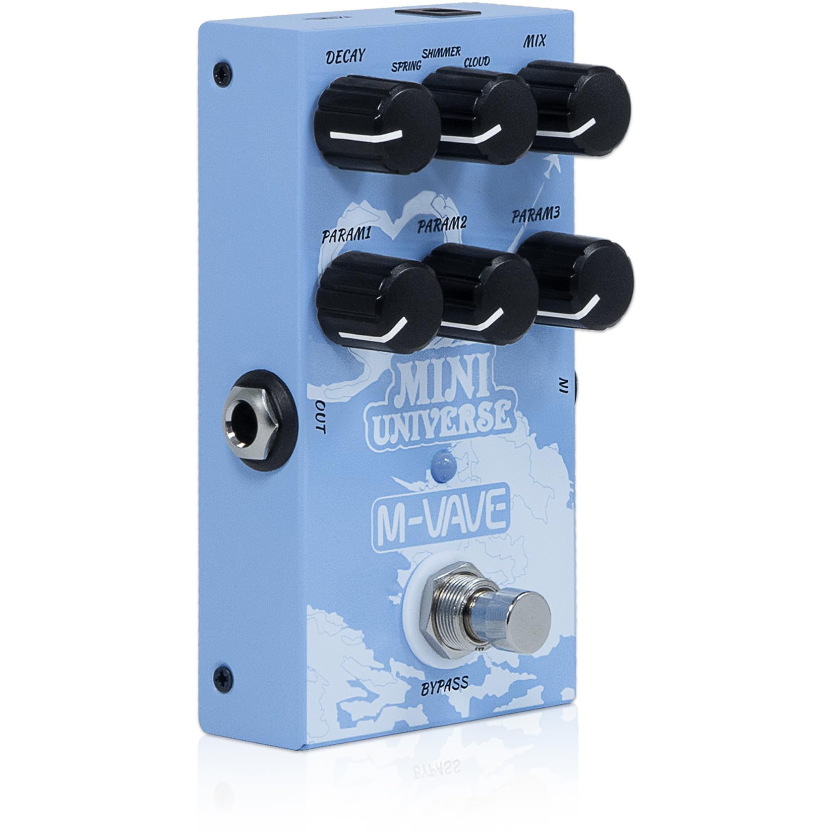 M-VAVE Mini Universe Pro Guitar Reverb Pedal - 9 Digital Effects (Room/Hall/Plat