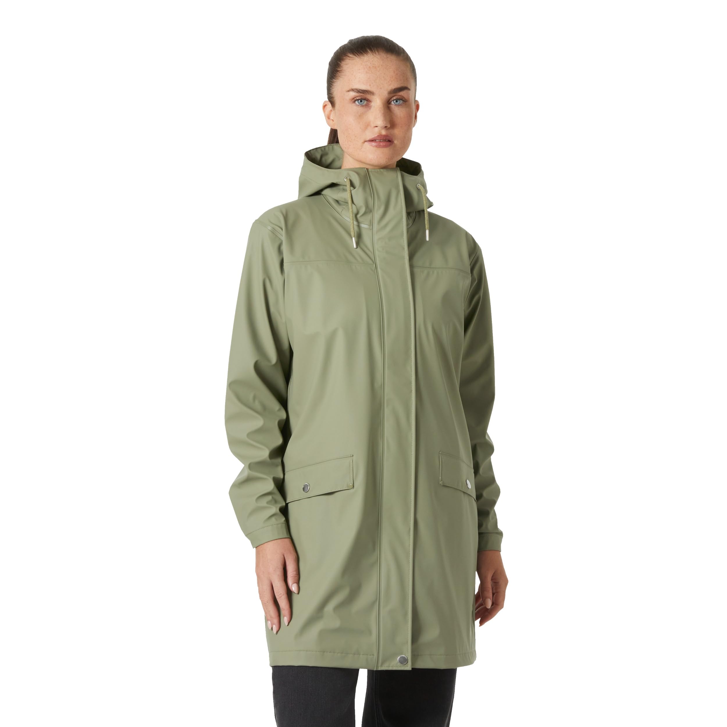 Helly Hansen Women's Moss Long Hooded Fully Waterproof Windproof Raincoat Jacket