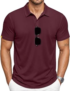 SCODI Mens Polo Shirts Short Sleeve Athletic Casual Golf Collared T-Shirt