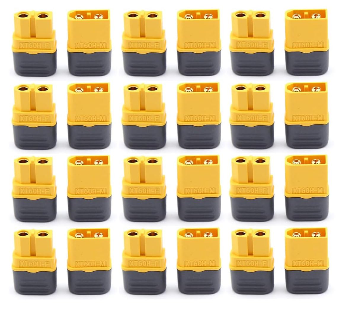 Ertzinla 12 Pair XT60H Connectors (XT60 Upgrade), XT60H Male Female Bullet Conne
