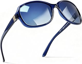 SIPHEW Polarized Sunglasses Womens, Classic Square Sun Glasses for women with UV Protection Wrap Shades