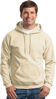 Gildan Men's Heavy Blend Drawcord Hooded Sweatshirt, Safety Pink