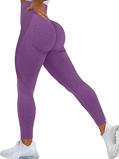 SENBAN Women High Waist Seamless Leggings Workout Gym Yoga Tummy Control Smiley Contour Activewear