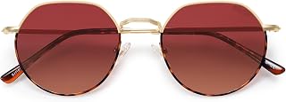 SOJOS Polarized Round Polygon Sunglasses for Women Men Retro Classic Vintage Hedy SJ1157