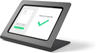 Anti-Theft iPad Desk Stand | Secure Metal Desktop Tablet Holder for Commerce and POS | Compatible 10th and 11th Generation iPad (2022-2025) | Black
