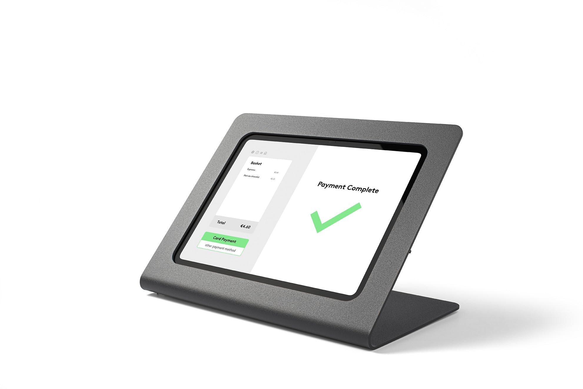 Anti-Theft iPad Desk Stand | Secure Metal Desktop Tablet Holder for Commerce and