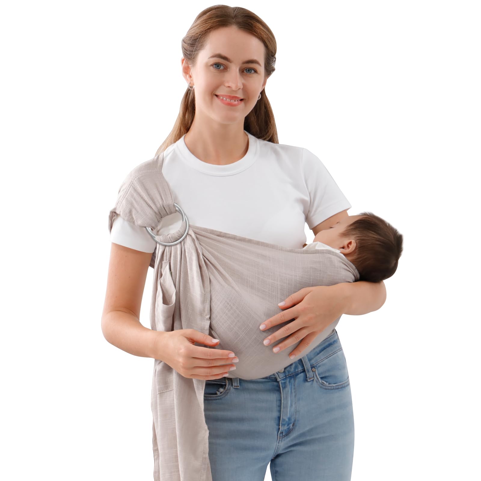 vrbabies Baby Sling Carrier for Newborn to Toddlers, Adjustable Breathable Musli