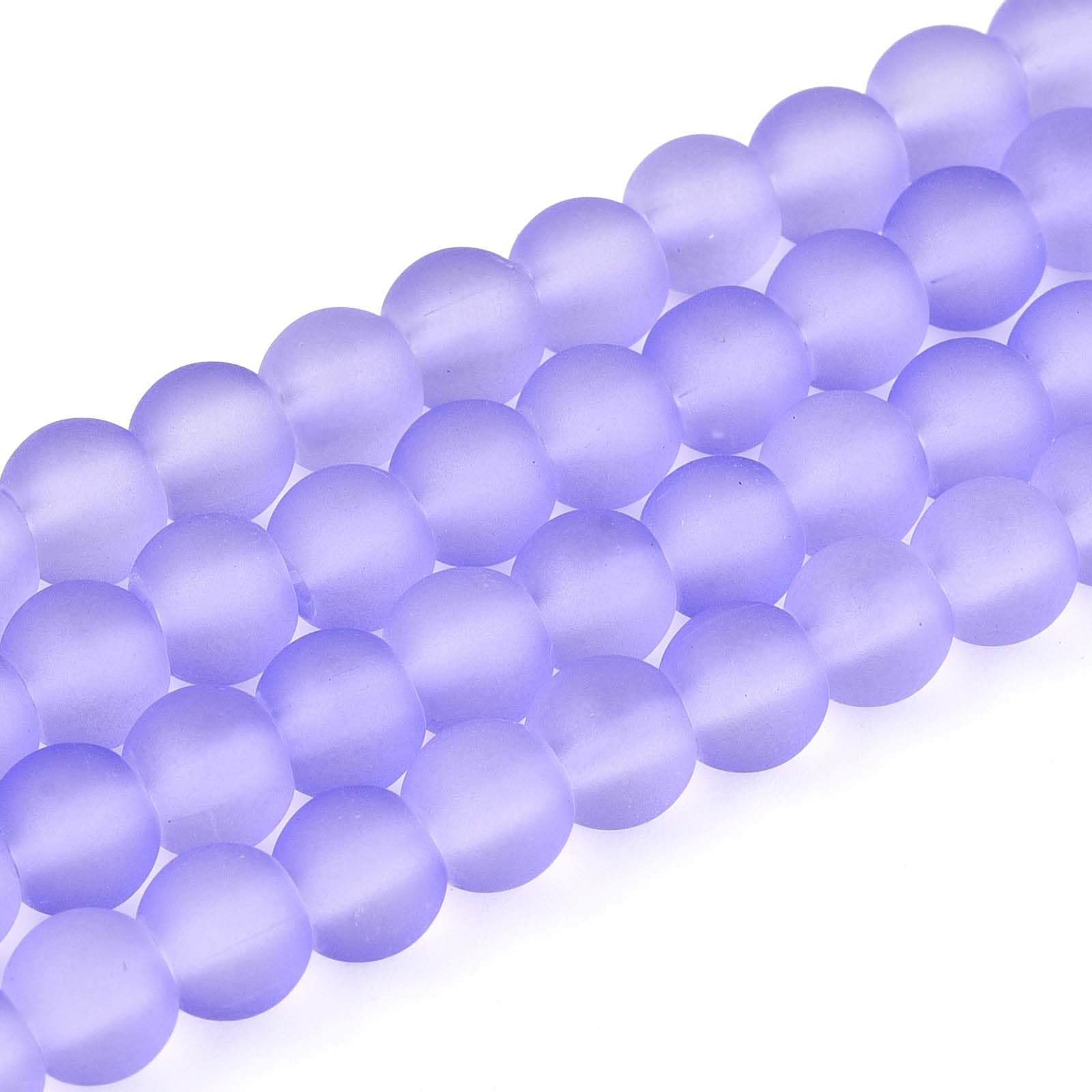 Approx 140 Strands Round Frosted Clear Glass Beads Loose Spacer Beads 6mm Crysta