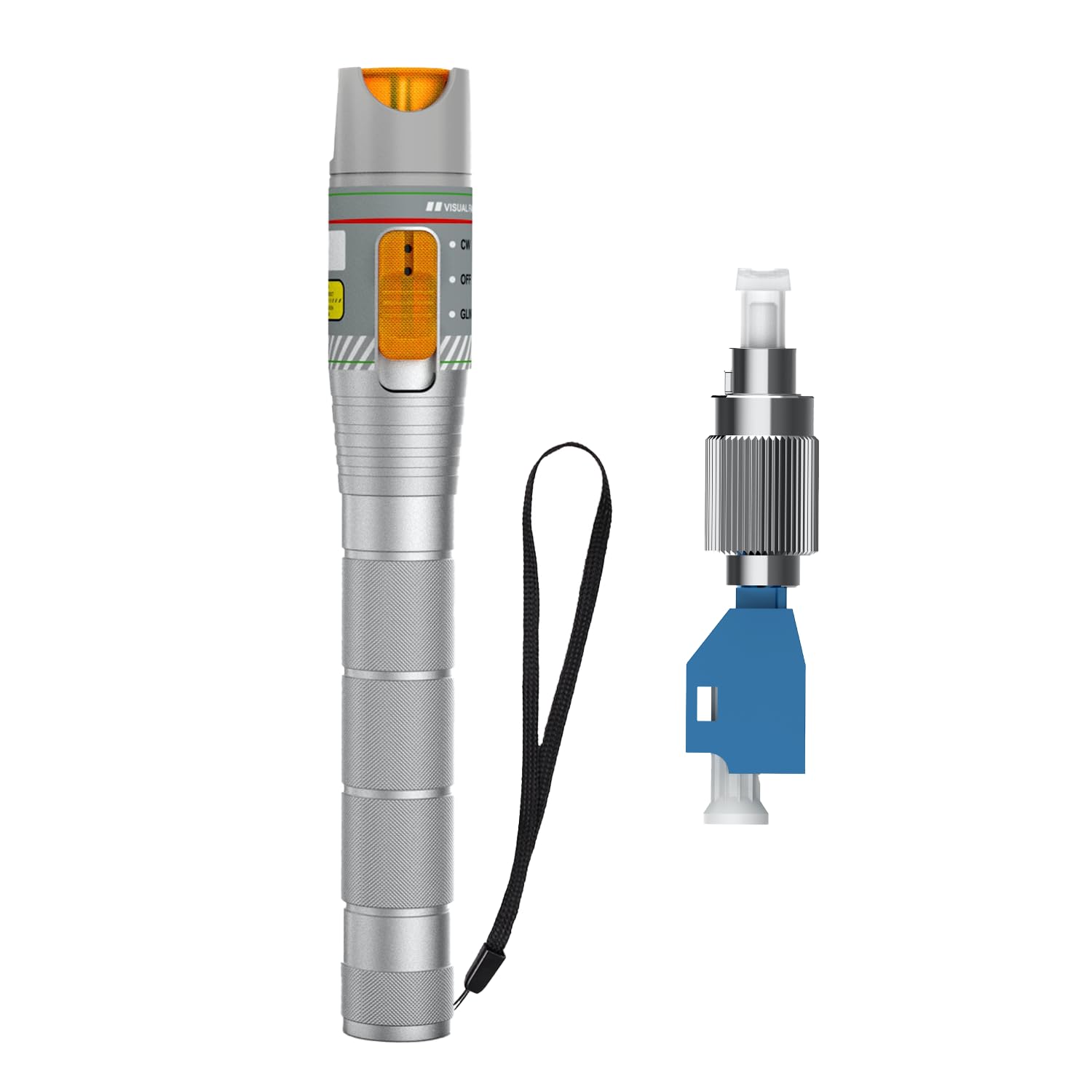 Fiber Visual Fault Locator with FC/LC Adapter Kit, VFL Include Single Mode 9/125