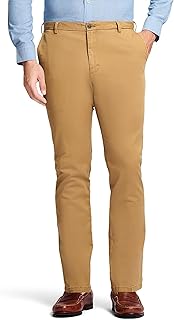 Izod Men's Saltwater Stretch Flat Front Straight Fit Chino Pant