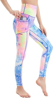 iniber High Waist Yoga Pants with Pockets for Women 4 Way Stretch Soft Running Workout Yoga Sports Pants