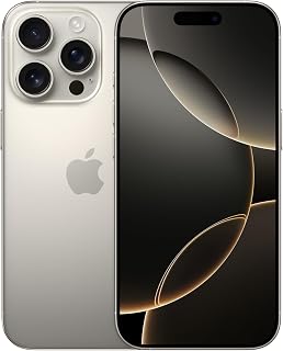 Apple iPhone 16 Pro, 128GB, Titanium White (Renewed)