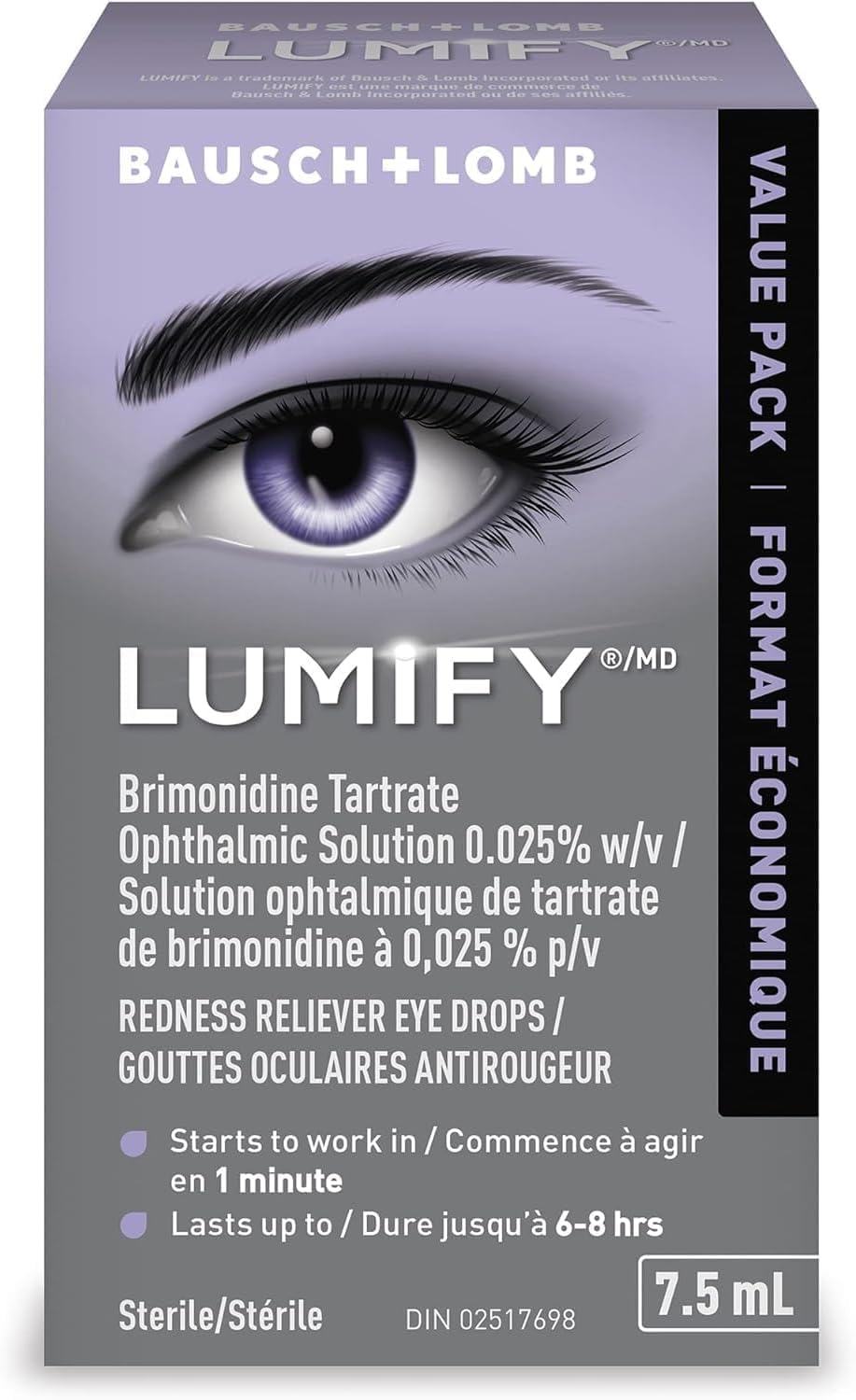 LUMIFY Redness Reliever Eye Drops, Whiter & Brighter looking eyes, 7.5 ml | sign