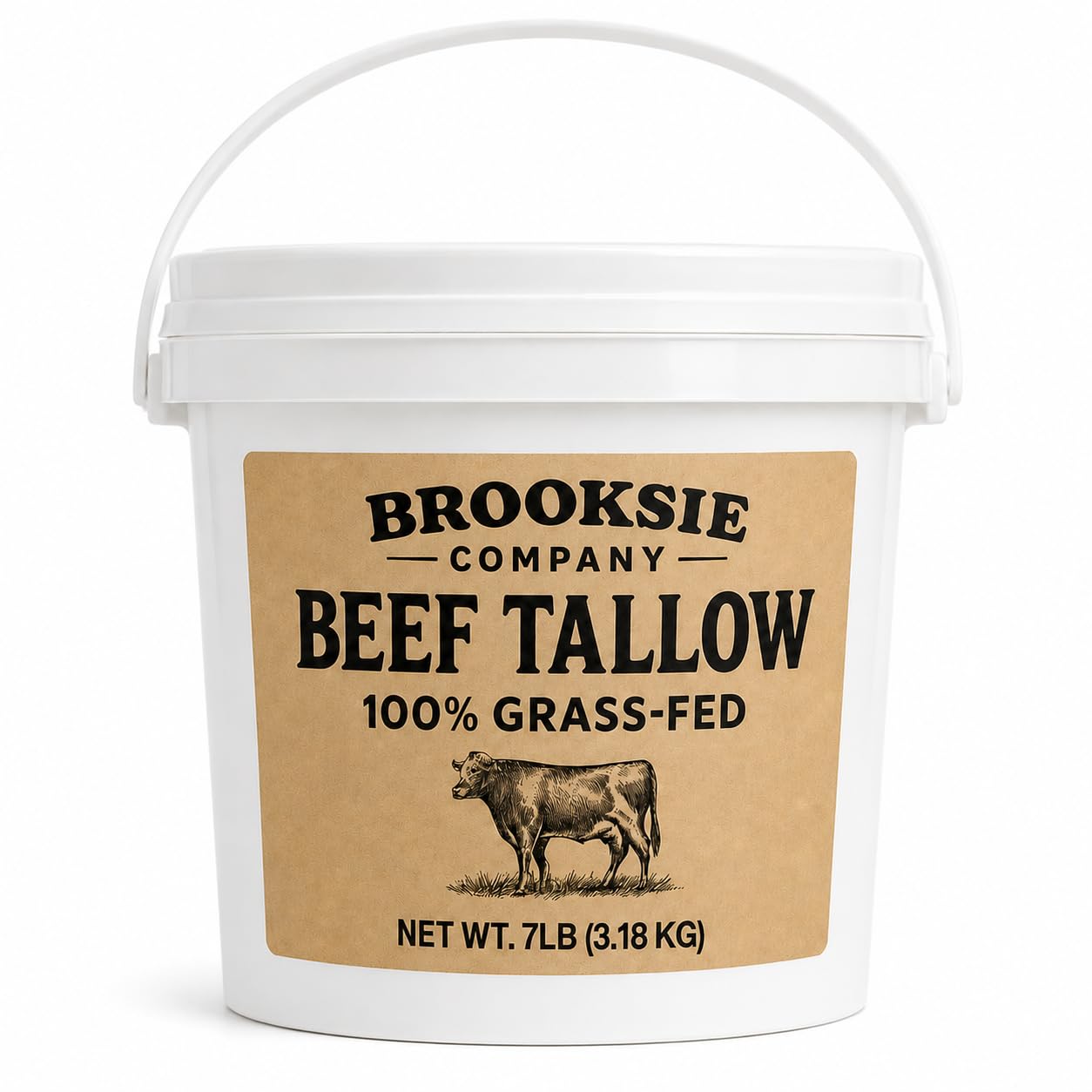 100% Pure & Grass Fed Beef Tallow 7 Lb. Rendered Bulk | No Additives | For Soaps