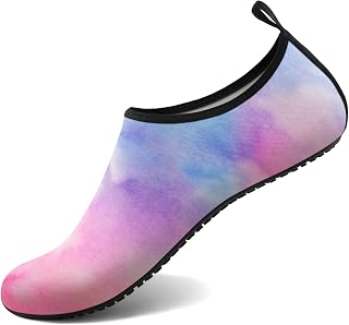 ATHMILE Water Shoes for Women Men Barefoot Quick Dry Aqua Socks for Beach Swimming Pool River Yoga Lake Surf Sports Shoes Cruise Essential Swimming Size