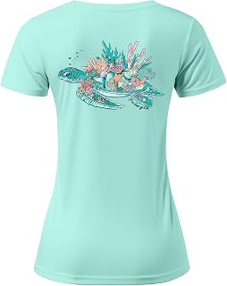 Palmyth Women‘s Fishing Shirts UPF 50+ Sun Protection T-Shirt Quick-Dry Short Sleeve Lightweight Tee Tops