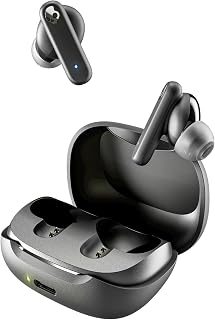 Skullcandy Smokin’ Buds Wireless Noise Isolating Earbuds - True Black | In-Ear Fit, Bluetooth, 20 Hours Battery, IPX4 Sweat and Water Resistant, Microphone for iPhone Android, Commuting, Studying