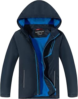 YoungSoul Kids Waterproof Jacket with Removable Hood