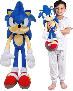 Sonic The Hedgehog Anime Kids Bedding Super Soft Plush Cuddle Pillow Buddy, 22" Tall, (Officially Licensed Product) by Franco