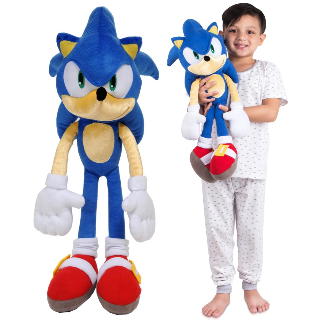 Sonic The Hedgehog Anime Kids Bedding Super Soft Plush Cuddle Pillow Buddy, 22" 