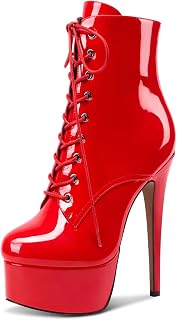 NobleOnly Women's High Heels Platform Ankle Boots 16cm Ankle Boots