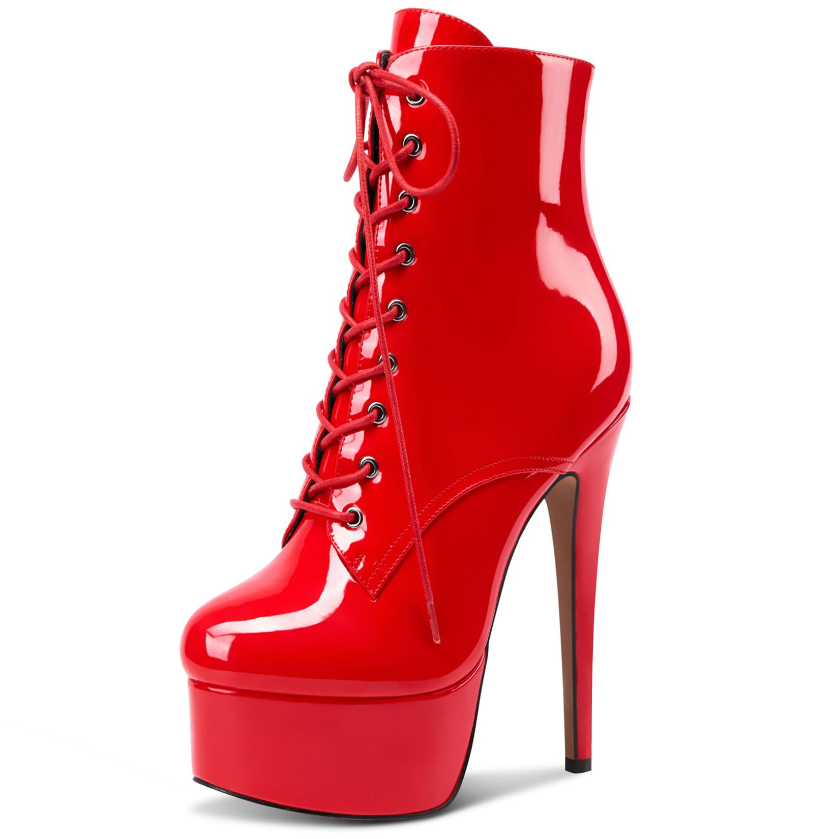 NobleOnly Women's High Heels Platform Ankle Boots 16cm Ankle Boots