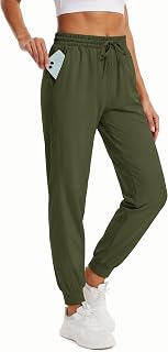 MAGCOMSEN Pantaloni da jogging da donna foderati in pile, impermeabili, termici, invernali, isolati, per escursionismo, corsa, neve, tasche