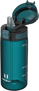 Sparrow Sport Water Bottle with Straw - Tritan Plastic Drinks Bottles