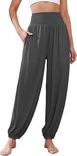 Famulily Womens High Waist Yoga Workout Stretch Harem Pants S-XXL