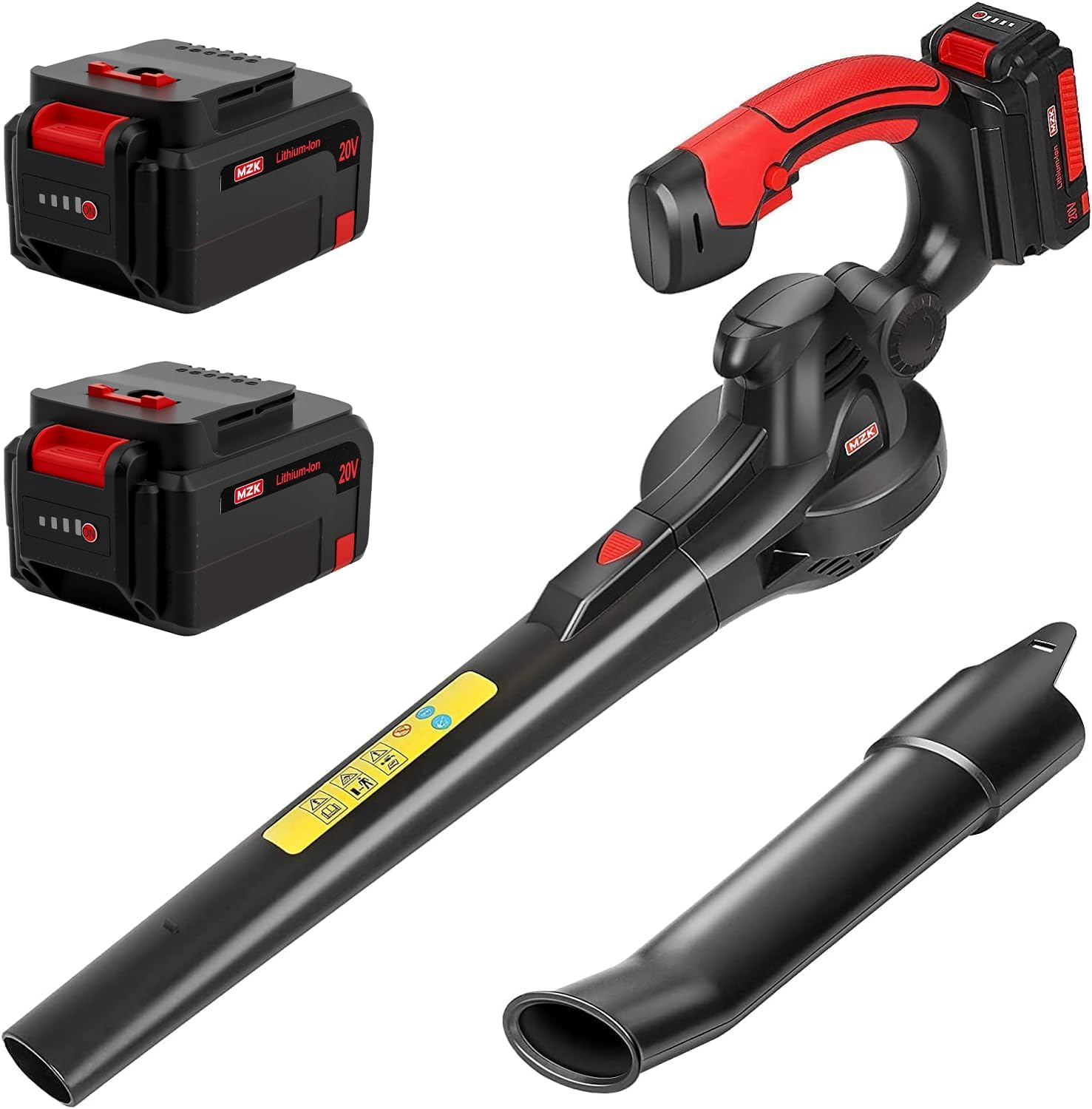 MZK 20V Cordless Leaf Blower, Lightweight Electric Blower | with 2 x 4.0Ah Batte
