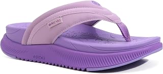 ONCAI Women's Orthotic Cushion Flip Flops Recovery Walking Sandals for Women with Arch Support Summer Comfortable Slip On Flip Flops for Womans Size 6-12