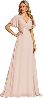Ever-Pretty Short Sleeves Double V-Neck Evening Dress 09890