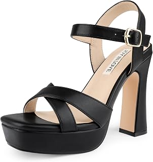 JOY IN LOVE Women's 4.5“ Chunky Heel Platform Sandals