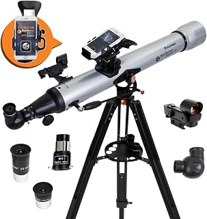Celestron StarSense Explorer LT 80AZ Smartphone Guided Refractor Telescope | Smartphone App Sky Navigation, Lightweight Manual Refractor Telescope, Perfect First Telescope, Great for Kids & Families