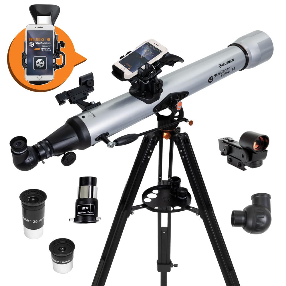 Celestron StarSense Explorer LT 80AZ Smartphone Guided Refractor Telescope | Sma