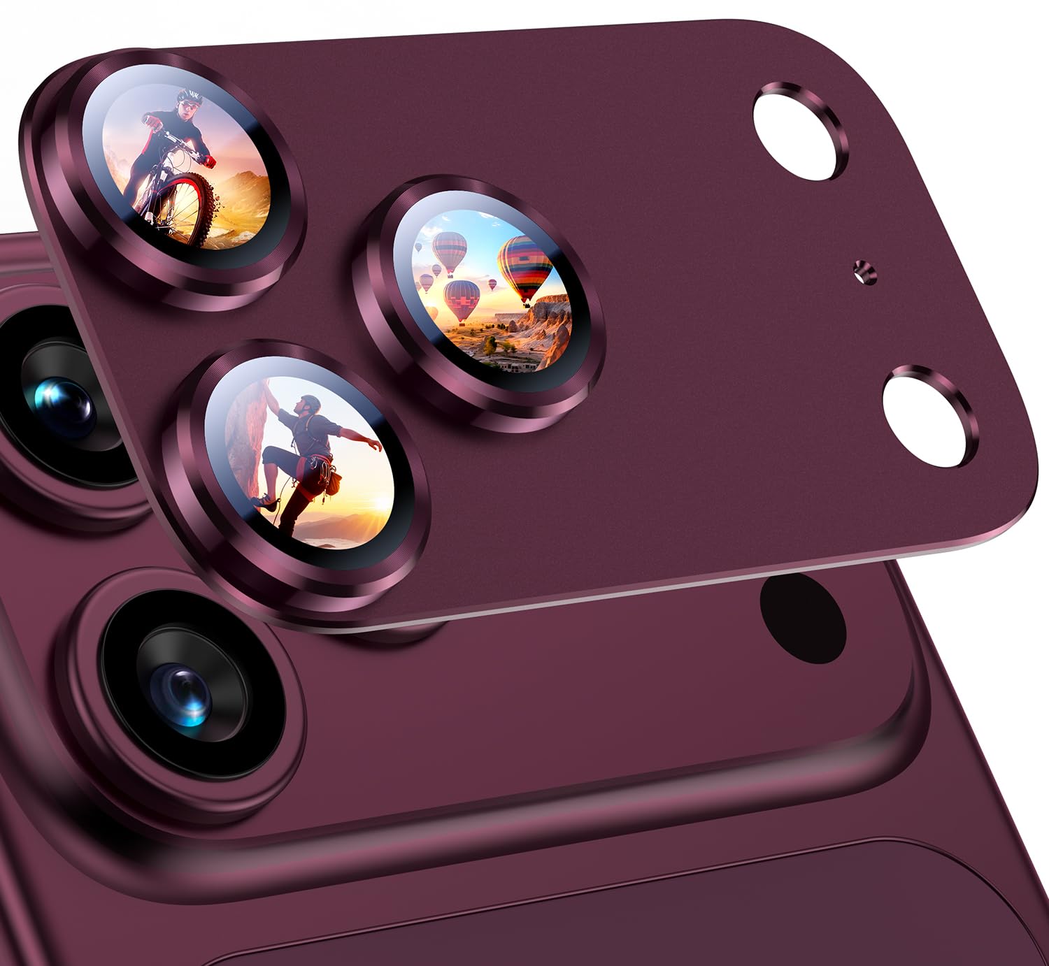 Uyiton for iPhone 18 Pro Max Camera Lens Protector, Metal Frame Glass Cover | No